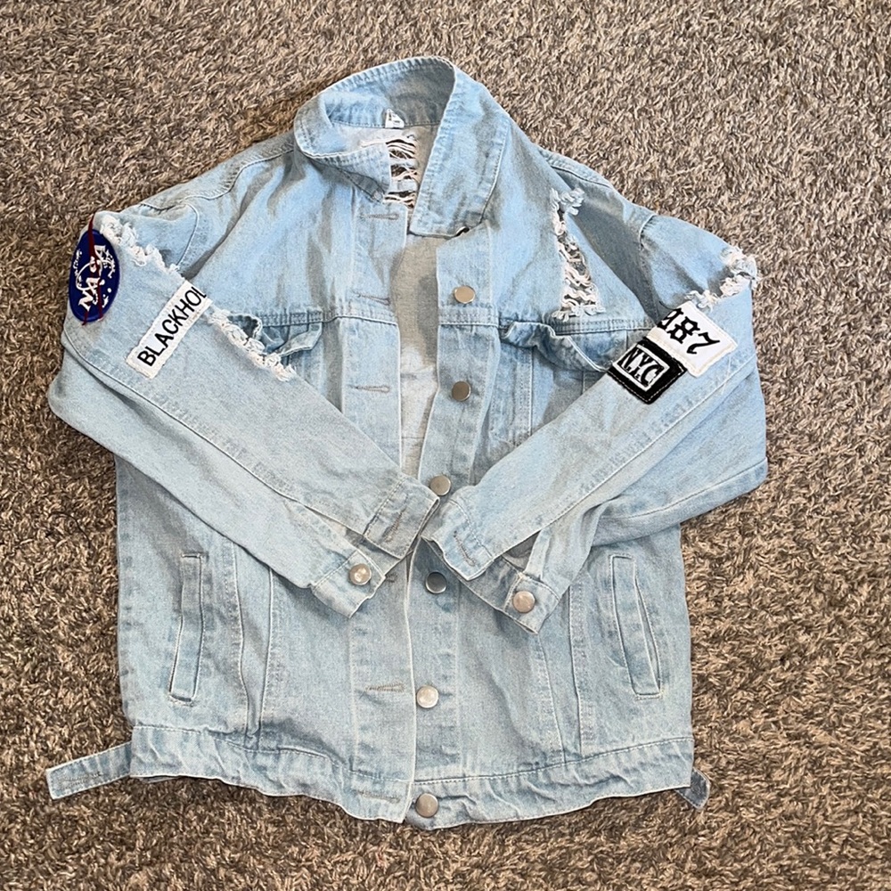 Denim Patch Jacket - image 3